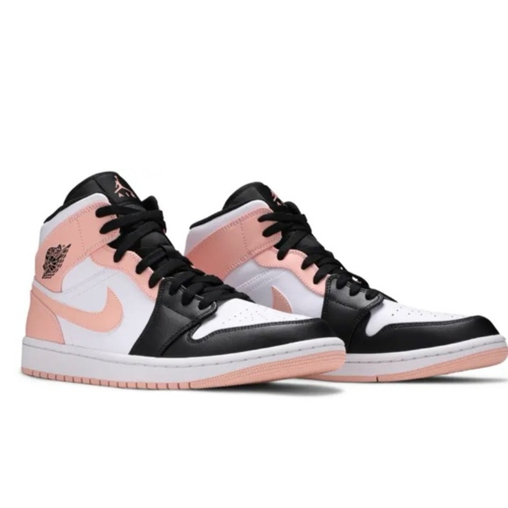 Air Jordan 1 Mid Crimson Tint White Arctic Orange Mens Sneakers Size 10